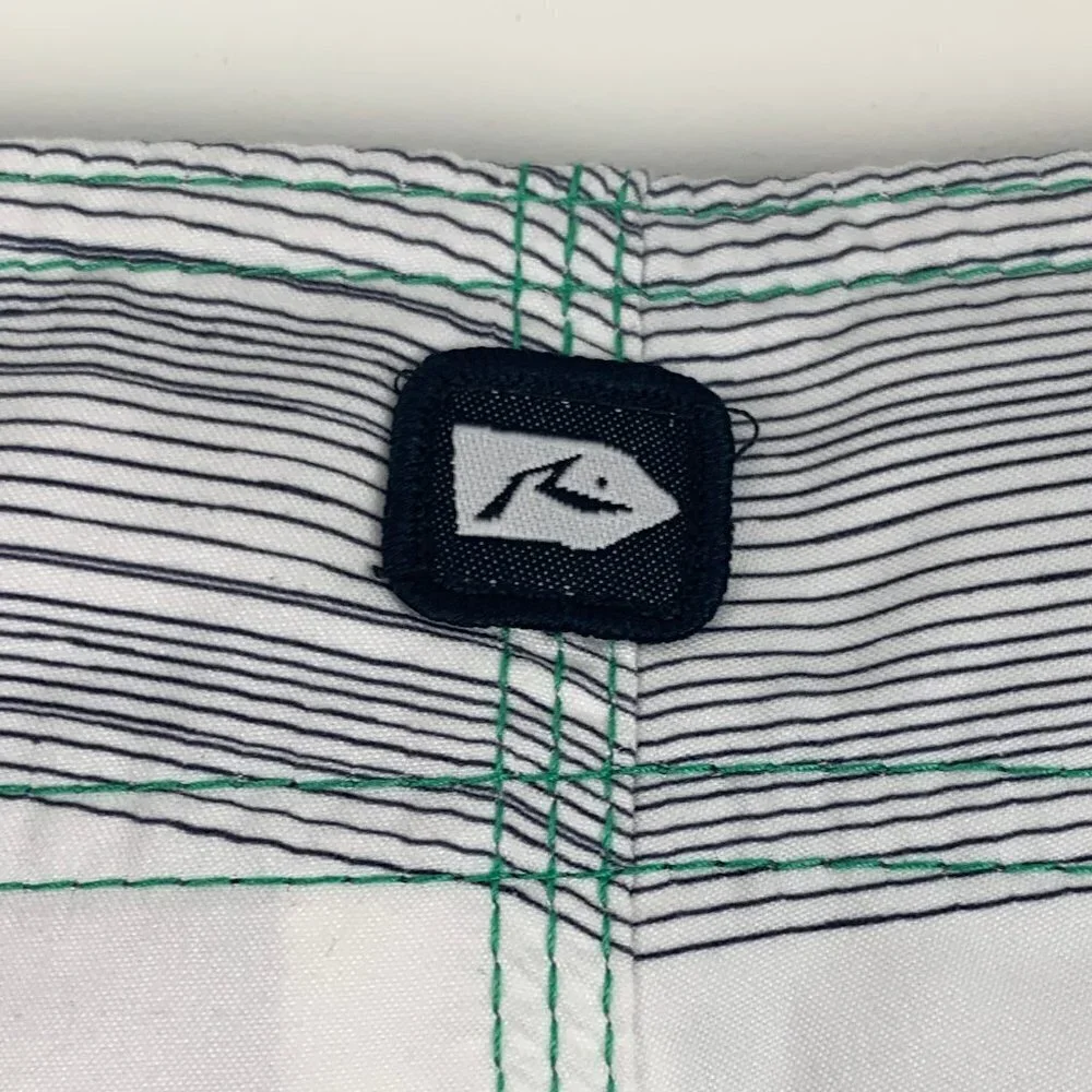 Rusty Striped Flat Front Board Shorts Men's Size 28